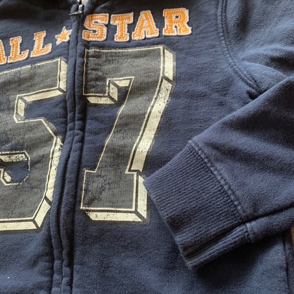 4/$20 - navy/yellow hoodie - Picture 2 of 2